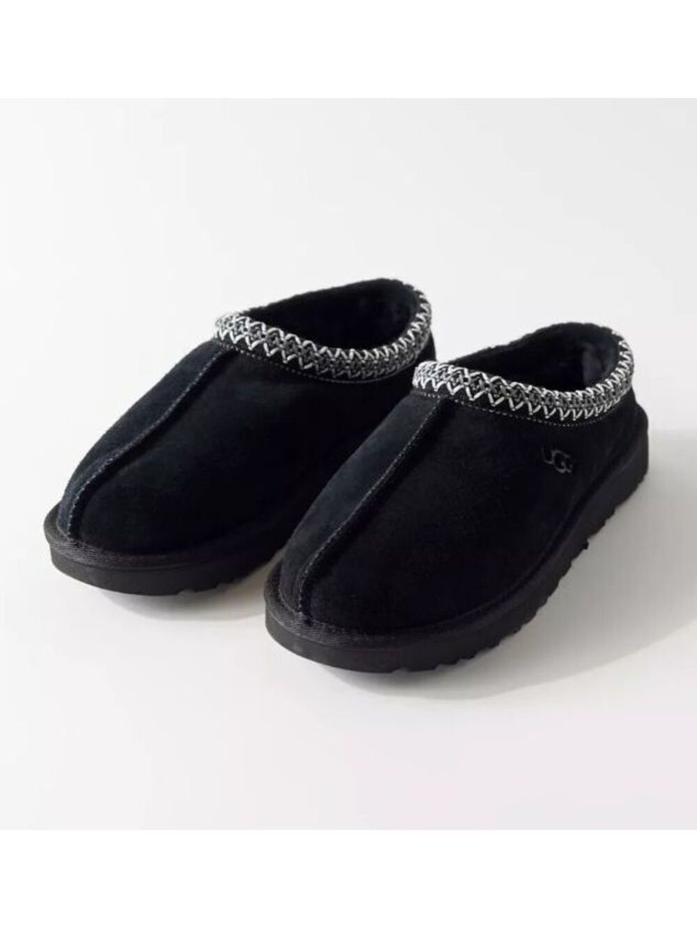 Size 8 - Men's UGG Tasman Black Suede Slippers